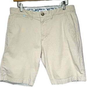 4/$15💥 Denim & Flower Tan Flat Front Shorts Classic Design Sz 30 Bin D